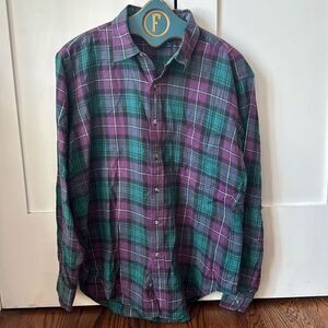 Vintage Burberrys Flannel Button-up Shirt - XL